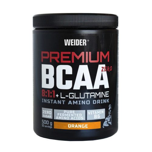 Premium BCAA 8:1:1 + Glutamine ZERO aminosav - 500 g - narancs