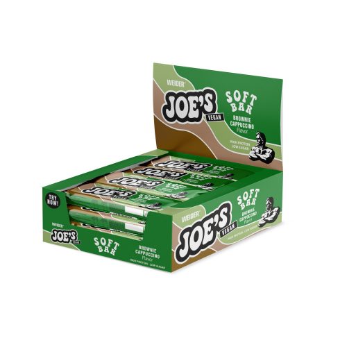 Joe’s Soft Bar fehérje szelet - 12x50g - brownie-cappuccino (vegán)